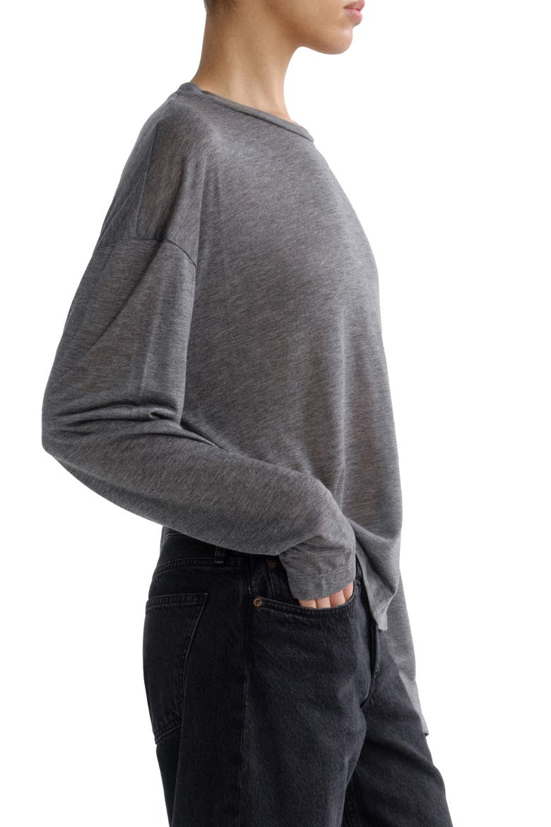 Sasha Long Sleeve T-Shirt, Alternate, color, GREY HEATHER GREY