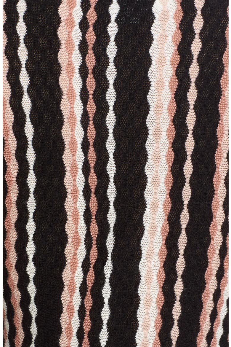 scallop stripe knit dress, Alternate, color, BLACK MULTI