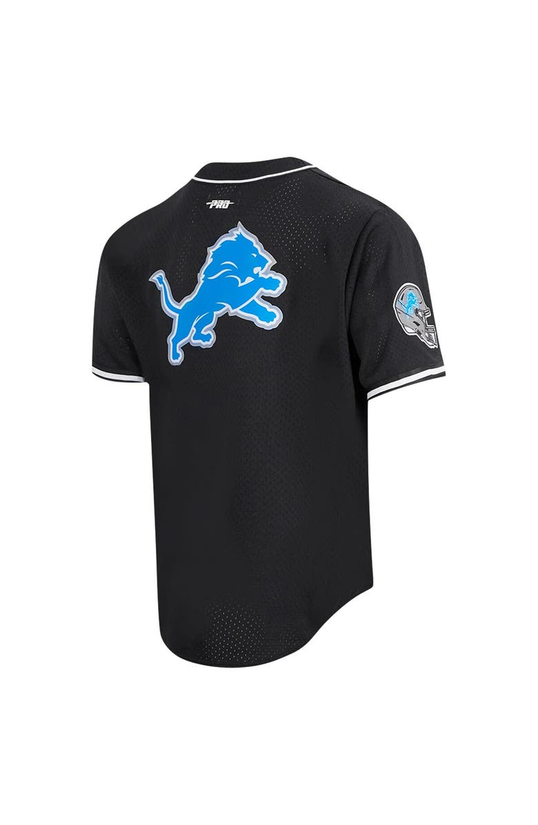 PRO STANDARD Men's Pro Standard Aidan Hutchinson Black Detroit Lions Mesh Button-Up Baseball Jersey, Alternate, color, 