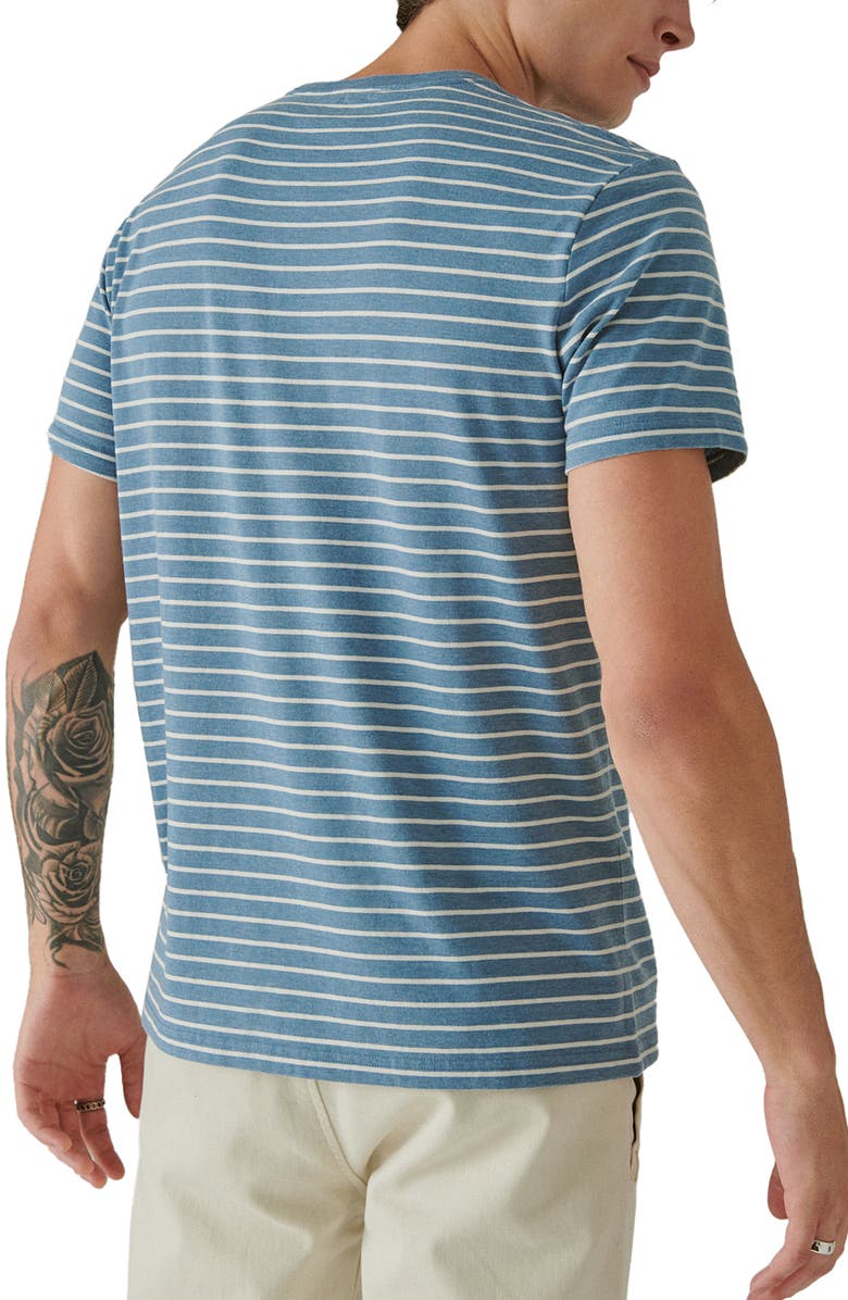 Lucky Brand Vbo Stripe Crewneck T-Shirt, Alternate, color,