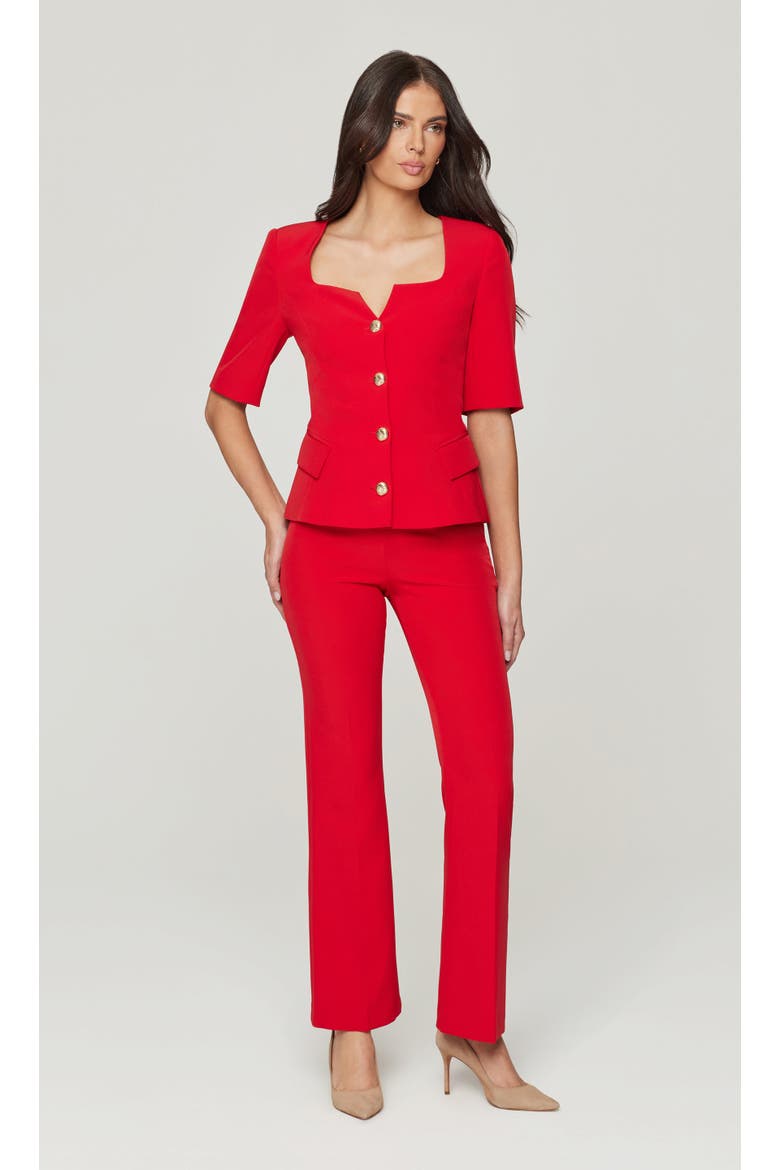 Nellie Crepe Pants, Main, color, Red