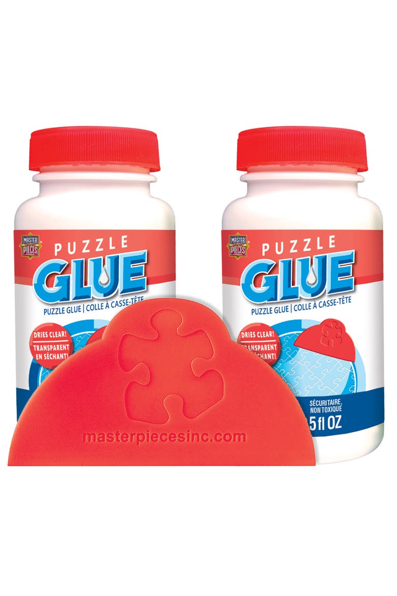 Puzzle Glue 2-Pack with Applicator, Alternate, color, Clear