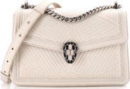 Pre-Owned Bvlgari Serpenti Forever Shoulder Bag Quilted Leather Small