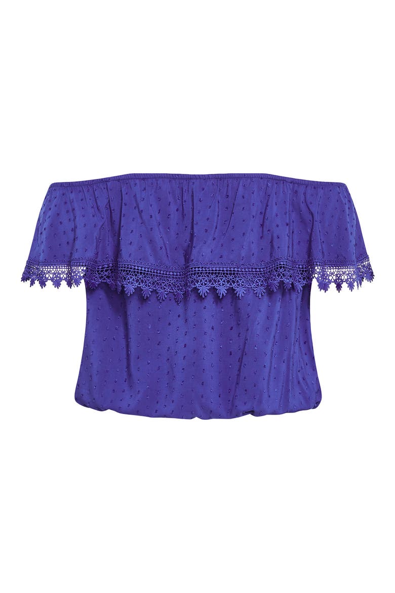 Sara Off the Shoulder Short Sleeve Top, Alternate, color, COBALT