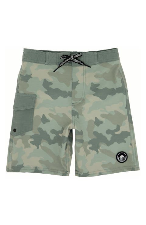 Kids' Camo Long Board Shorts (Big Kid)