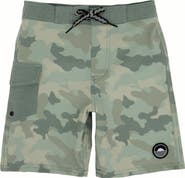 Feather 4 Arrow Kids' Camo Long Board Shorts