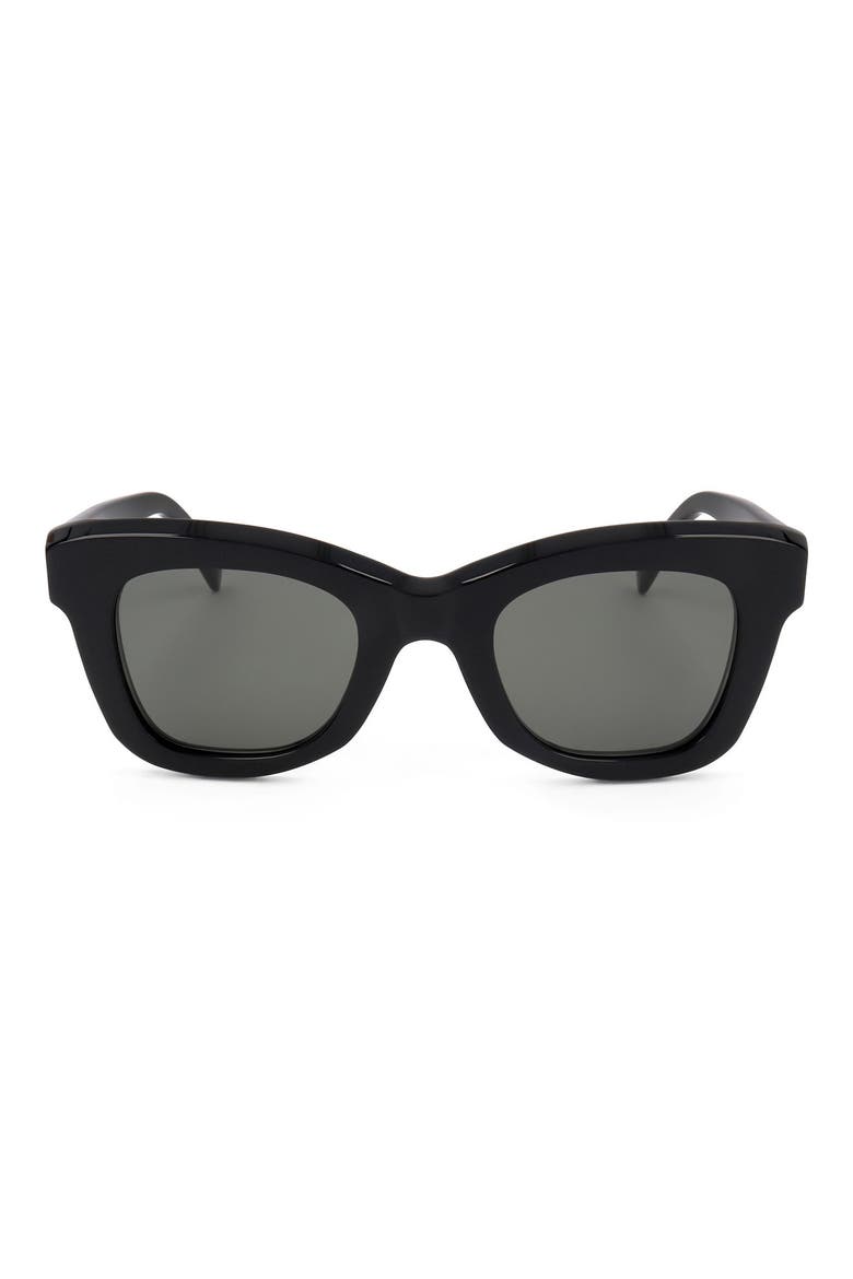 50mm Square Sunglasses, Main, color, BLACK