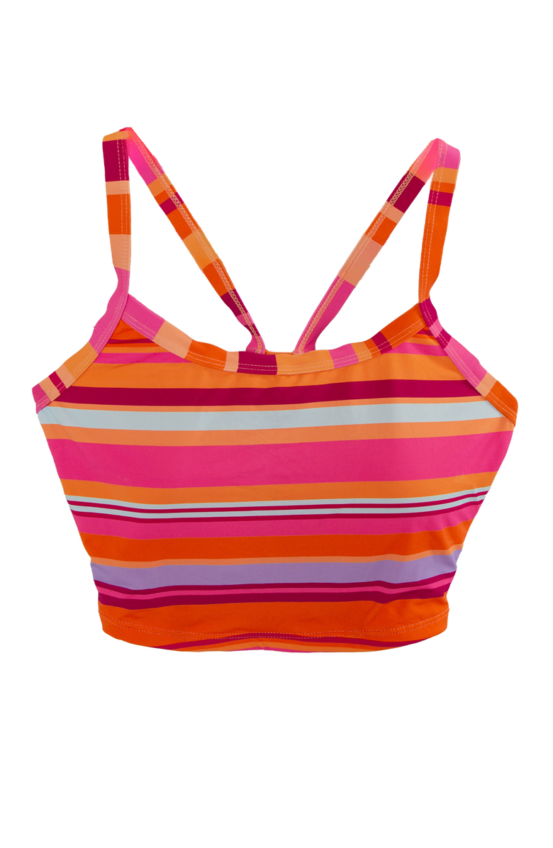 Nani Scoop Neck Swim Top, Alternate, color, Sunset Stripe