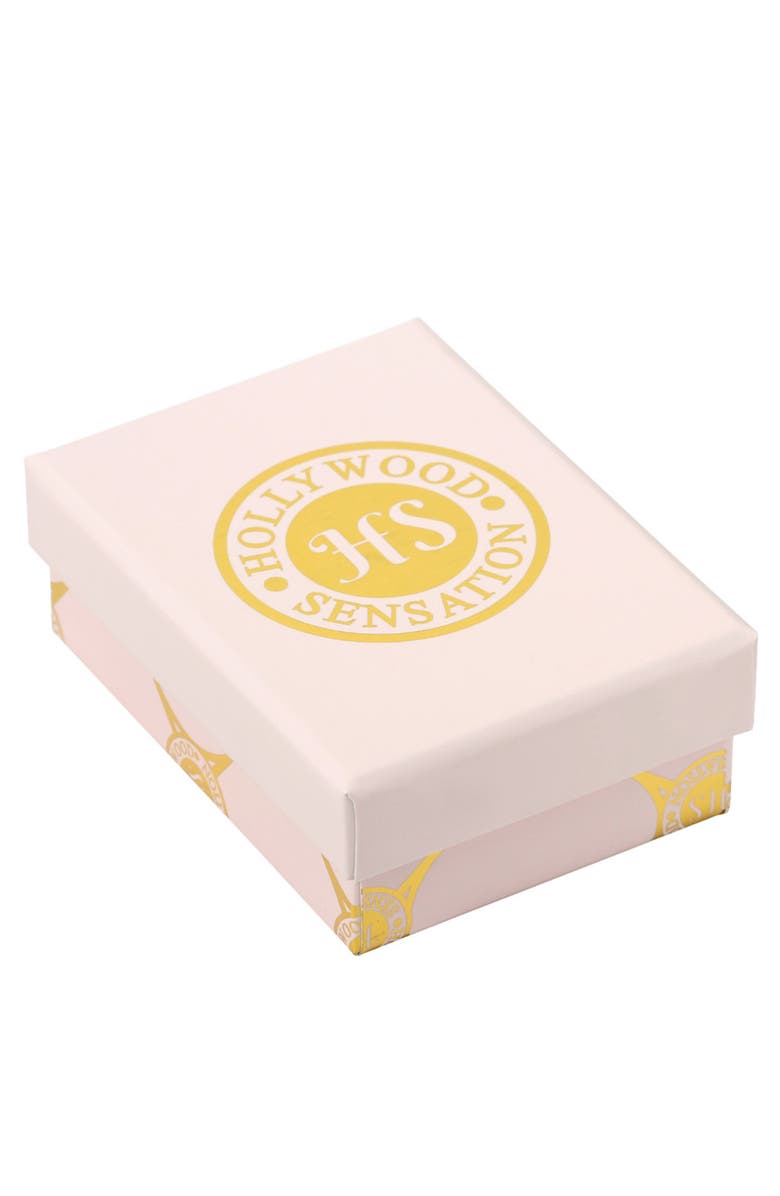 Hollywood Sensation Halo Cubic Zirconia Necklace Set, Alternate, color, Silver