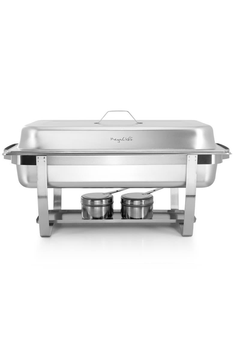 9.5 Quart Stackable Stainless Steel Chafing Dish, Alternate, color, Silver