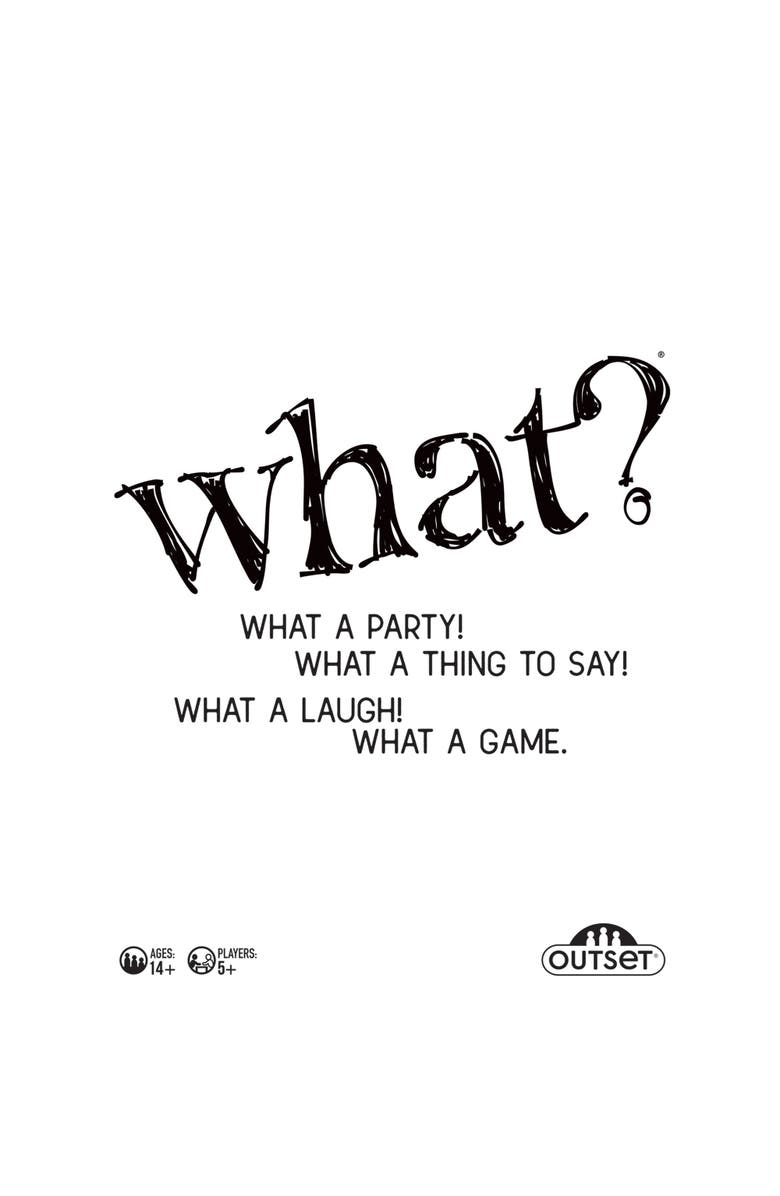 Outset Media What? Party Game, Answer Silly Questions & Guess Who Said What, 14+, Alternate, color, Multicolored