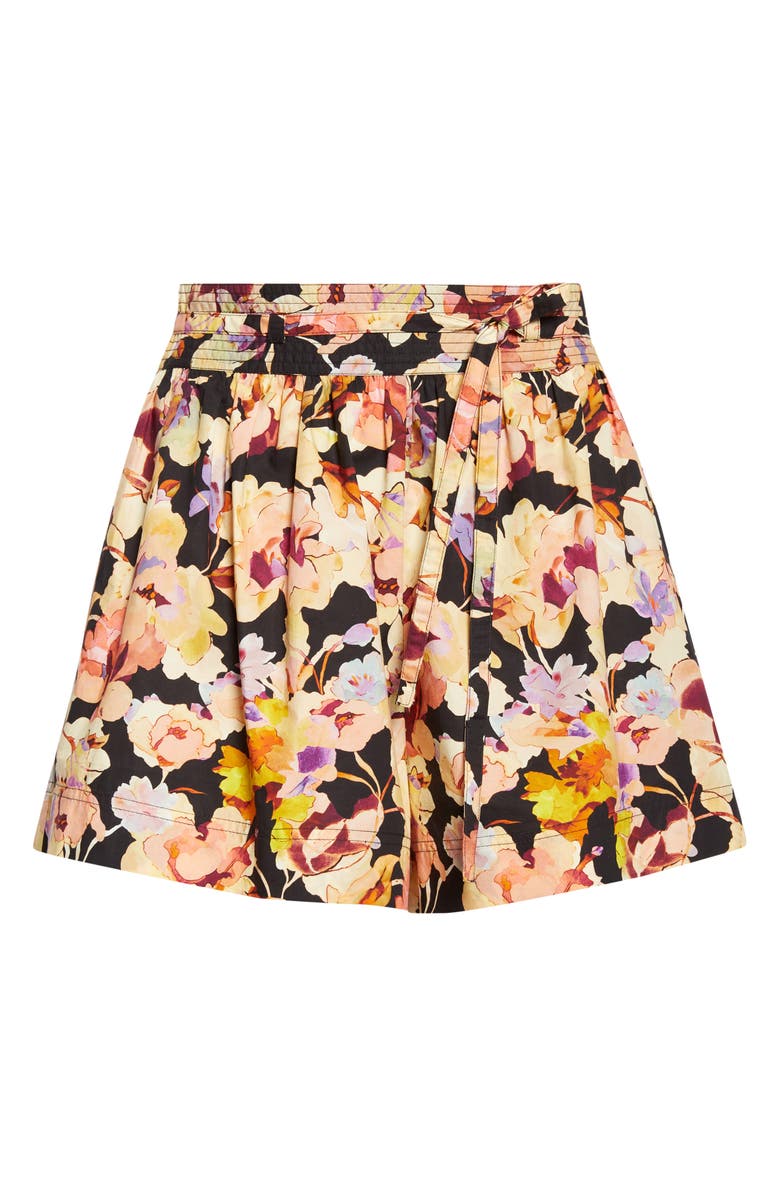 Ulla Johnson Rowan Floral Cotton Shorts, Alternate, color, Night Bloom