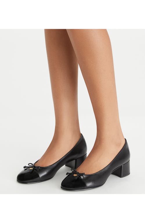 Tory Burch Cap Toe Pump In Black
