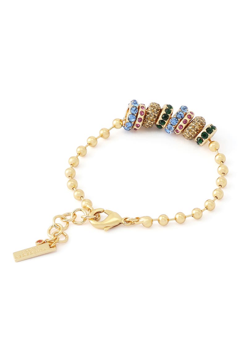 Gemstone Rondelle Ball Chain Bracelet, Alternate, color, MULTI
