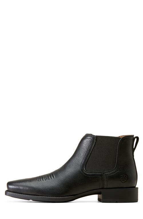 Ariat Booker Ultra Square Toe Western Chelsea Boot In Black