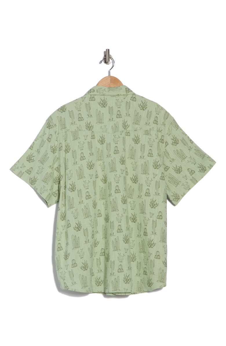 Lucky Brand Short Sleeve Western Work Shirt, Alternate, color, Green Print