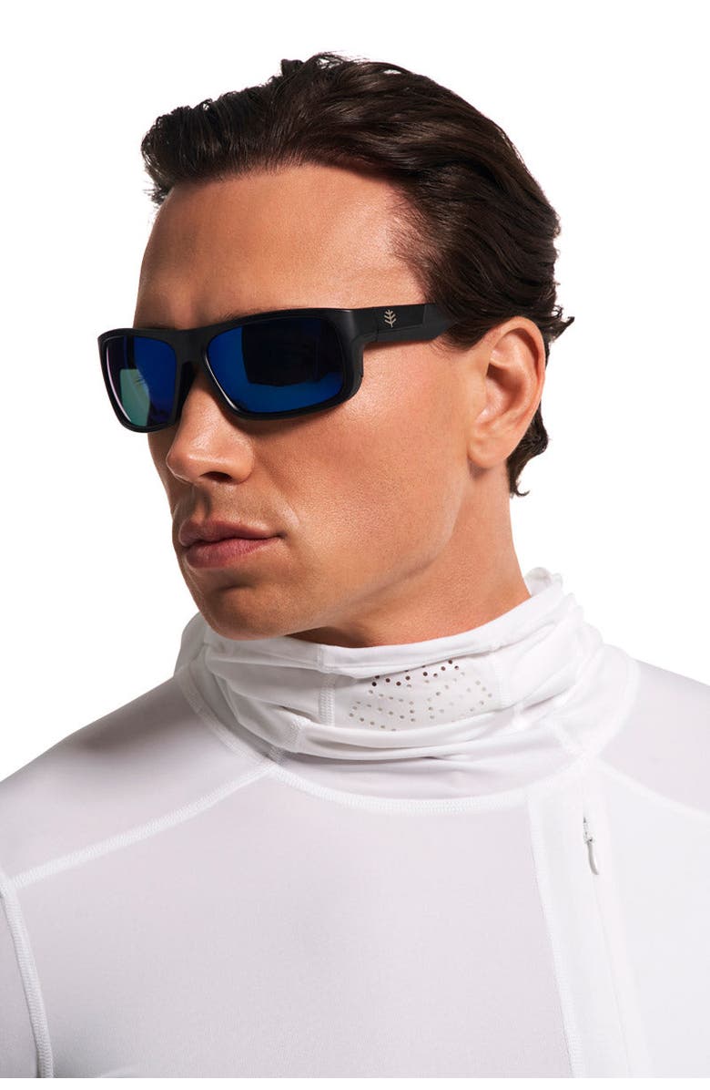 Coolibar Clearwater Flex Polarized Sunglasses, UPF 50+ Sun Protection, Main, color, Black