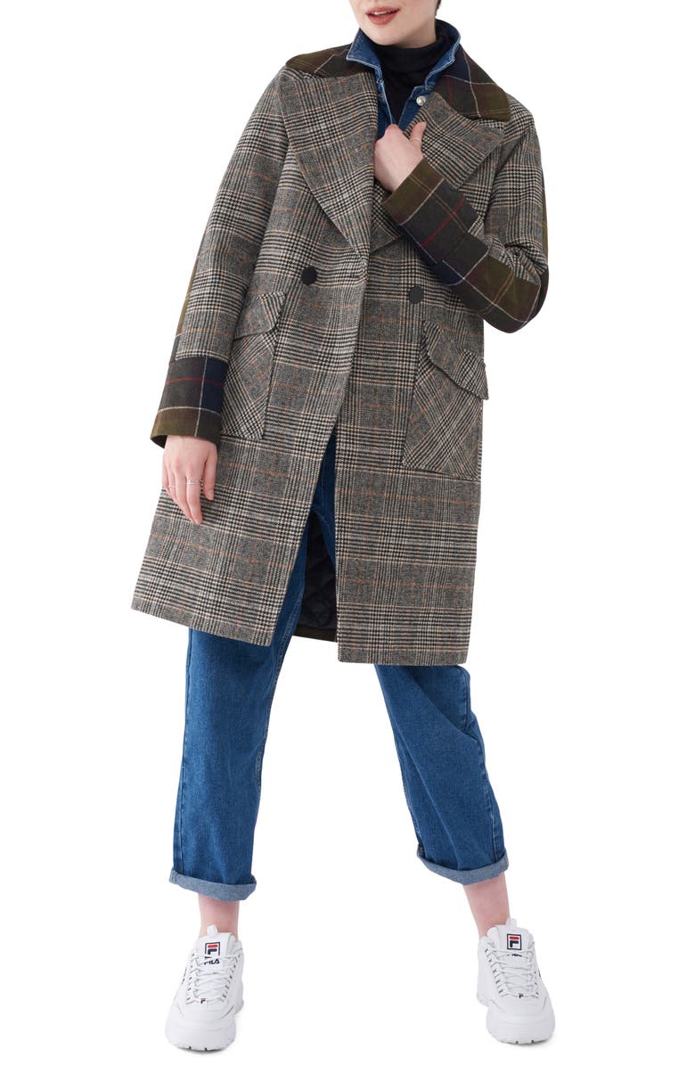 NVLT Mixed Plaid Coat, Main, color, 