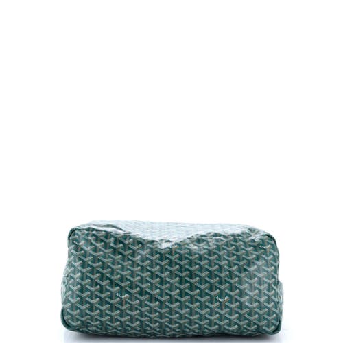 Pre-owned Goyard  Goyard Saint Louis Tote Coated Canvas Gm In Green