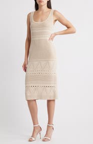 KOBI HALPERIN Emerson Open Stitch Sleeveless Dress