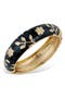 Enameled Floral Hinge Bangle Bracelet