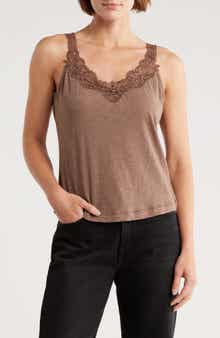 Democracy V-Neck Crochet Detail Camisole