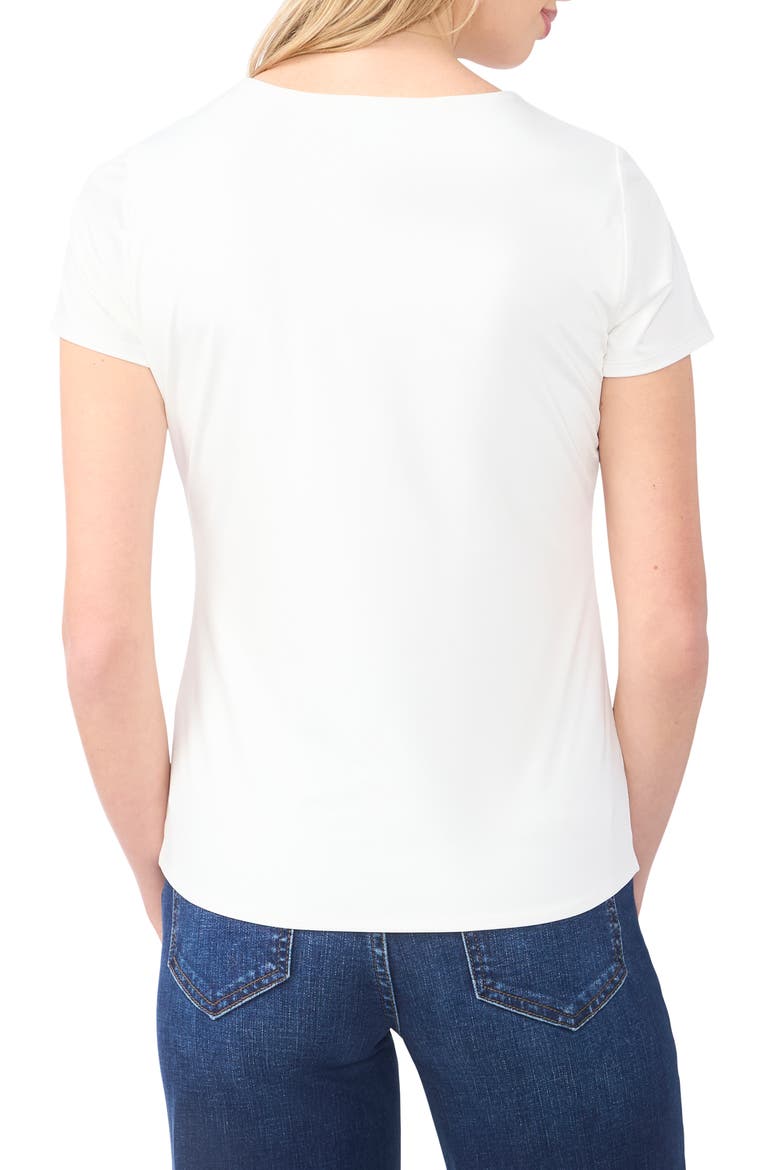V-Neck Compression T-Shirt, Alternate, color, NEW IVORY