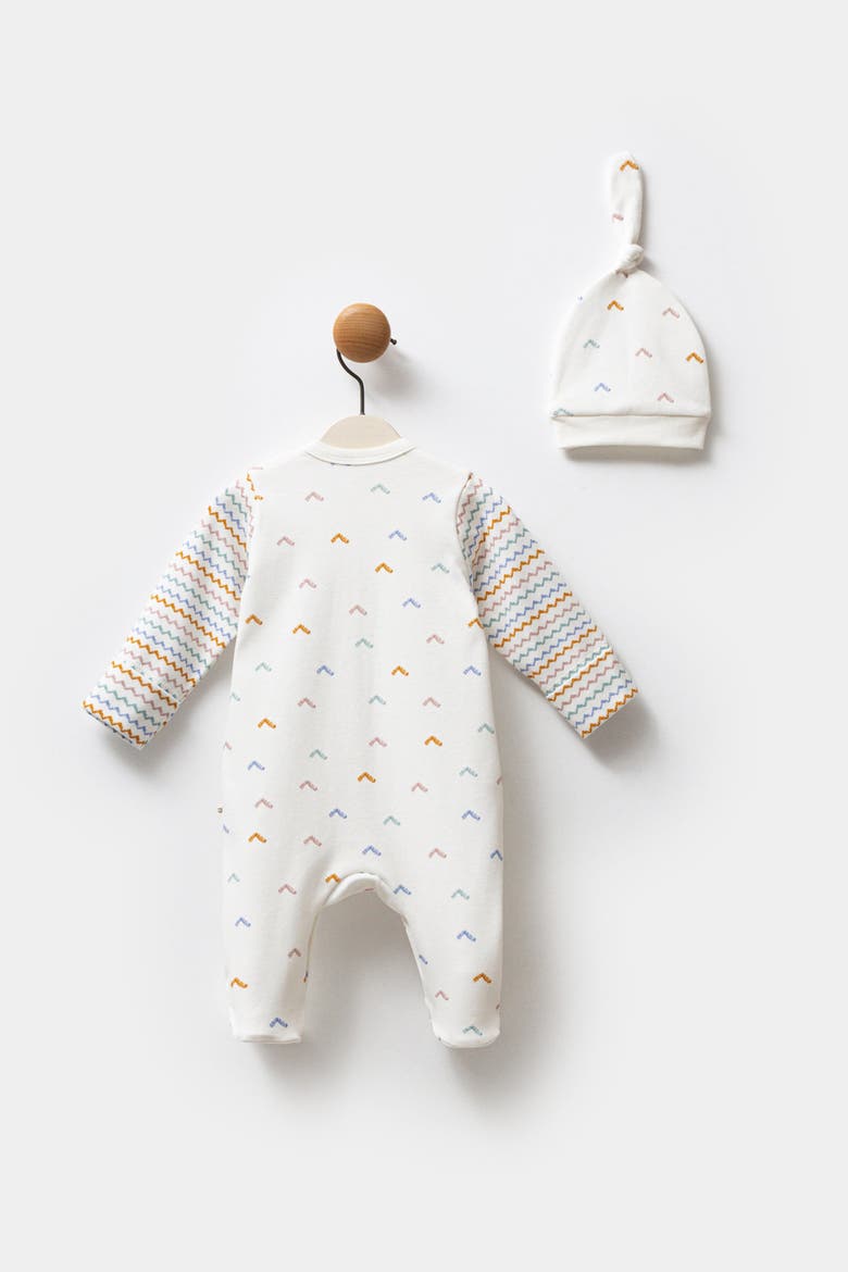 Zigzag One-Piece Set, Alternate, color, Ivory