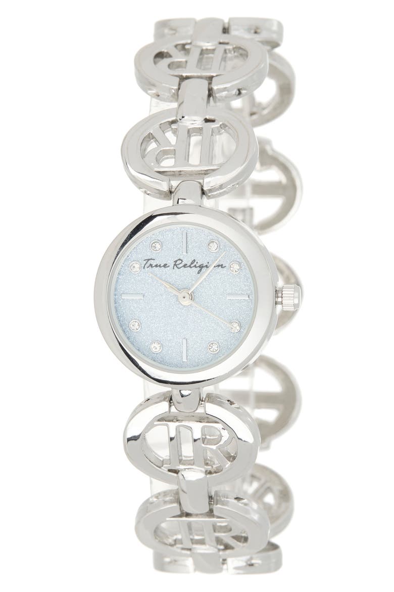 Logo Link Bracelet Watch, 24mm, Main, color, SILVER