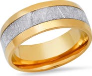 STEELTIME Men's Two-Tone Stainless Steel Band Ring