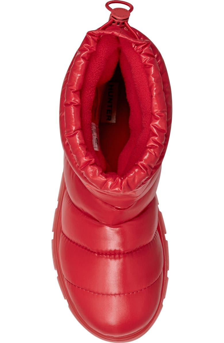 Hunter Maribel Insulated Waterproof Snow Bootie, Alternate, color, Red