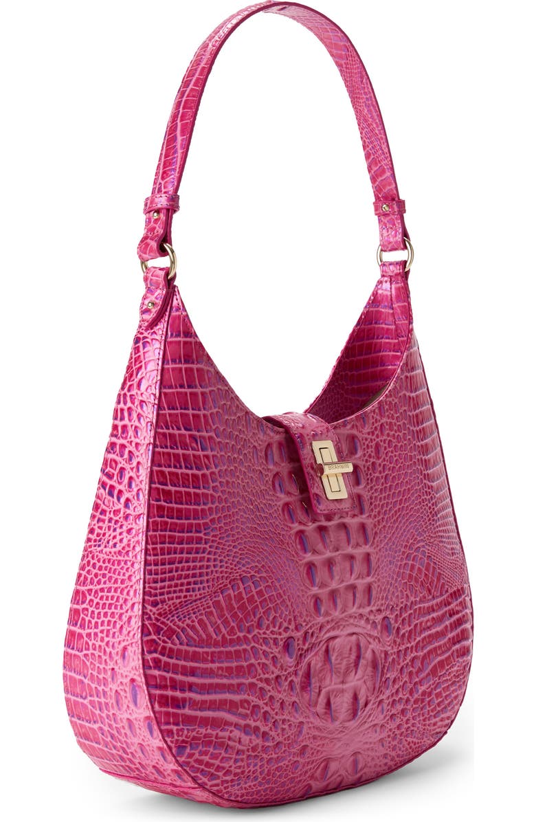 Brahmin Fallon Croc Embossed Leather Shoulder Bag, Alternate, color,