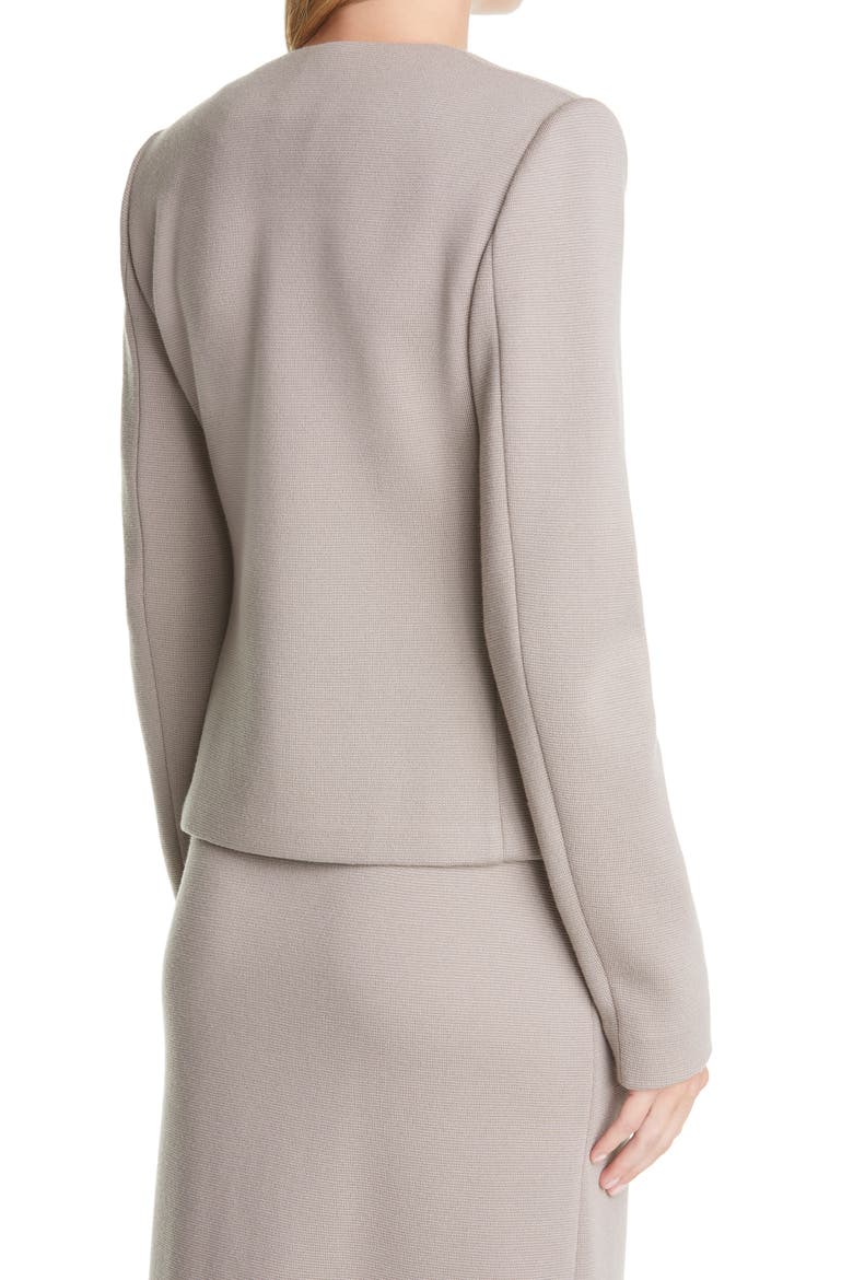 Ottoman Knit Wool Jacket, Alternate, color, CLAY