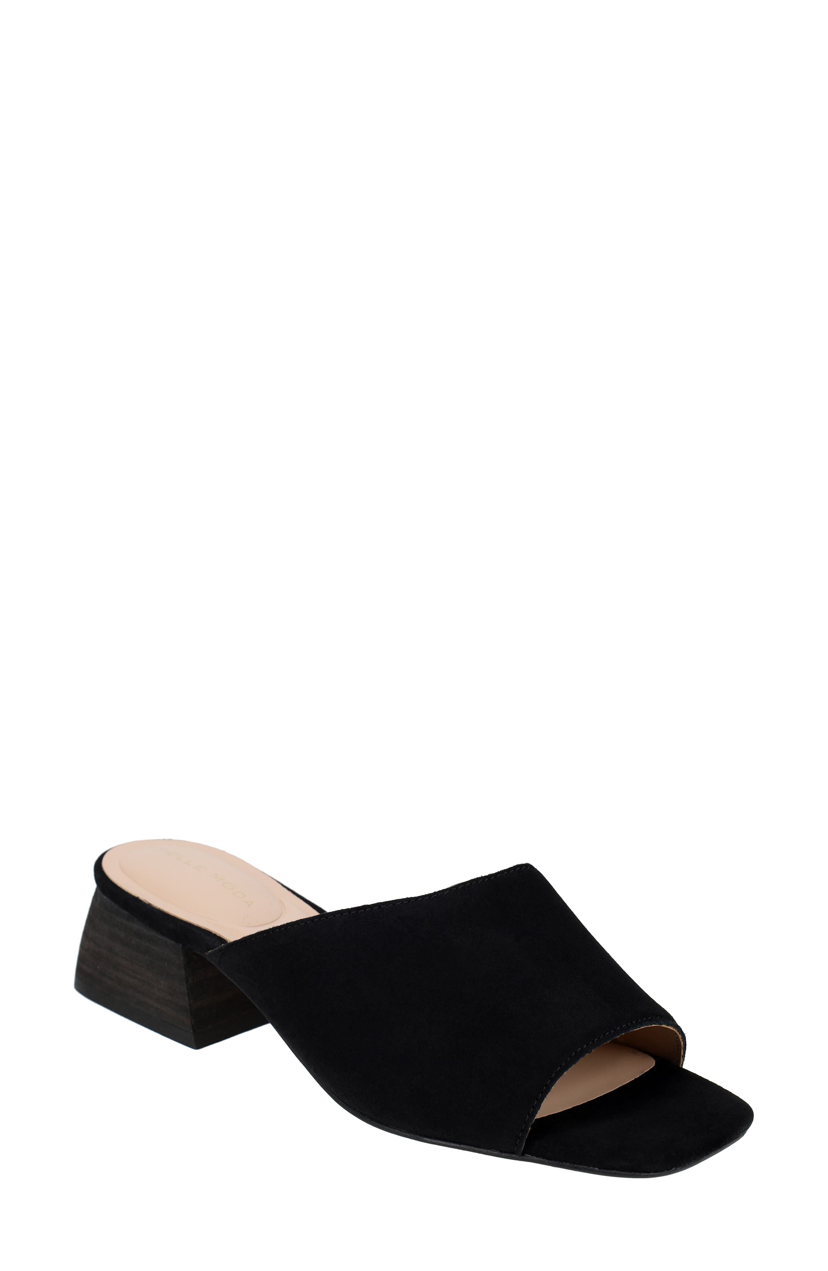 Naura Slide Sandal, Main, color, BLACK