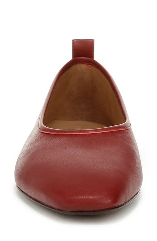 Vince Vivian Lambskin Ballerina Flats In Red