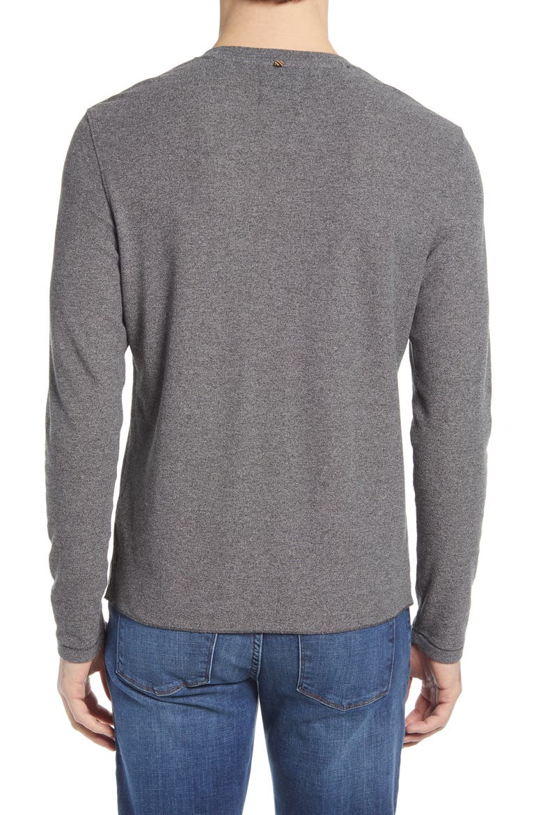 Slim Fit Waffle Knit Henley, Alternate, color, GREY