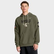 Nike Men's Nike Olive Michigan State Spartans 2025 Military Appreciation Performance Pullover Hoodie