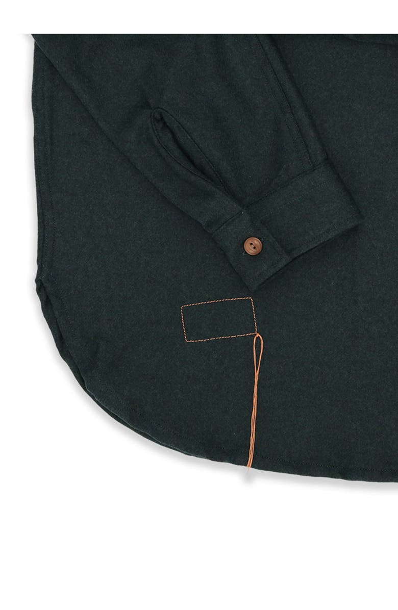Fortela CPO Flannel Wool Overshirt, Alternate, color, Forest Green
