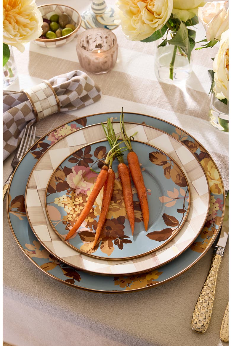 Wild Rose Slate Salad Plate, Alternate, color, BLUE
