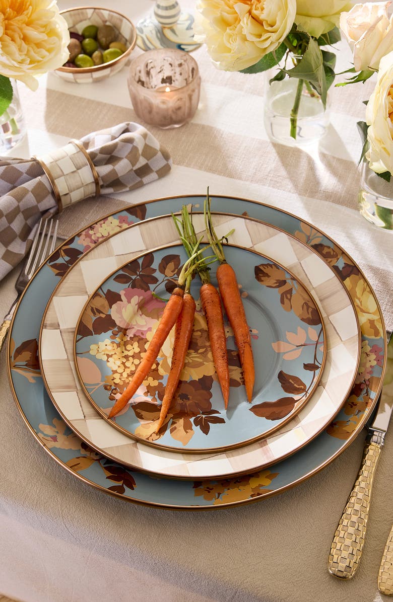 MACKENZIE CHILDS Wild Rose Slate Salad Plate, Alternate, color, Blue