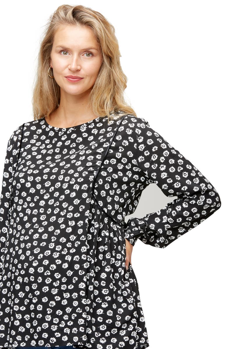 Nom Maternity Stella Long Sleeve Maternity Top, Alternate, color, 