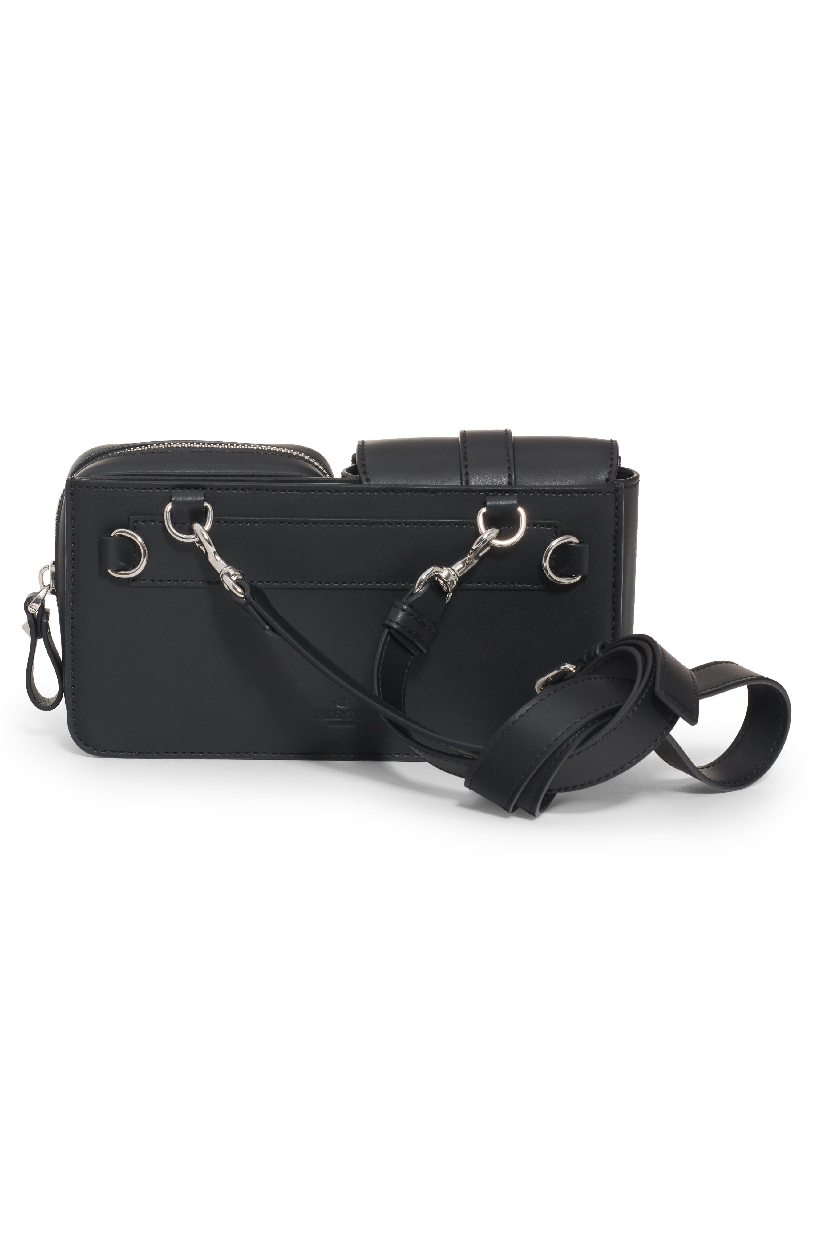 Valentino Garavani VLTN Leather Belt Bag, Alternate, color, 
