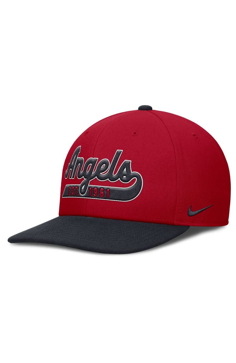 Nike Men's Nike Red/Navy Los Angeles Angels Pro Performance Snapback Hat, Alternate, color, Red