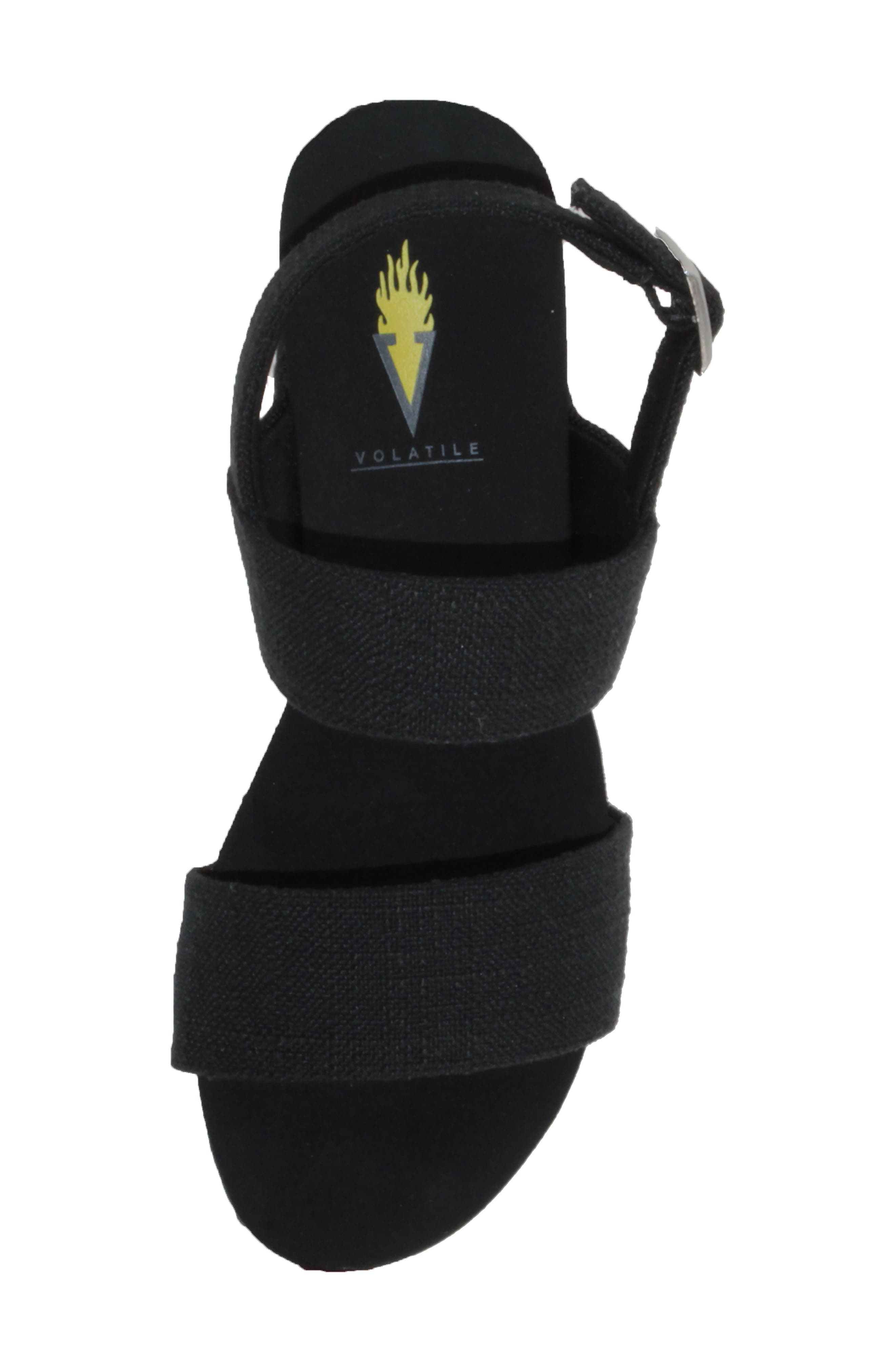 Volatile Summer Love Platform Wedge Sandal, Alternate, color, Black Fabric