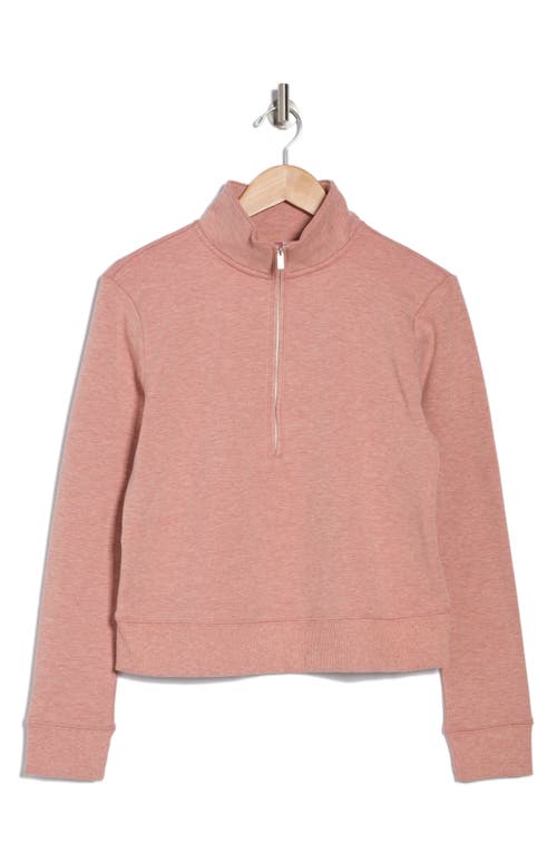 Travismathew Cloud Half Zip Pullover In Heather Brick Dust