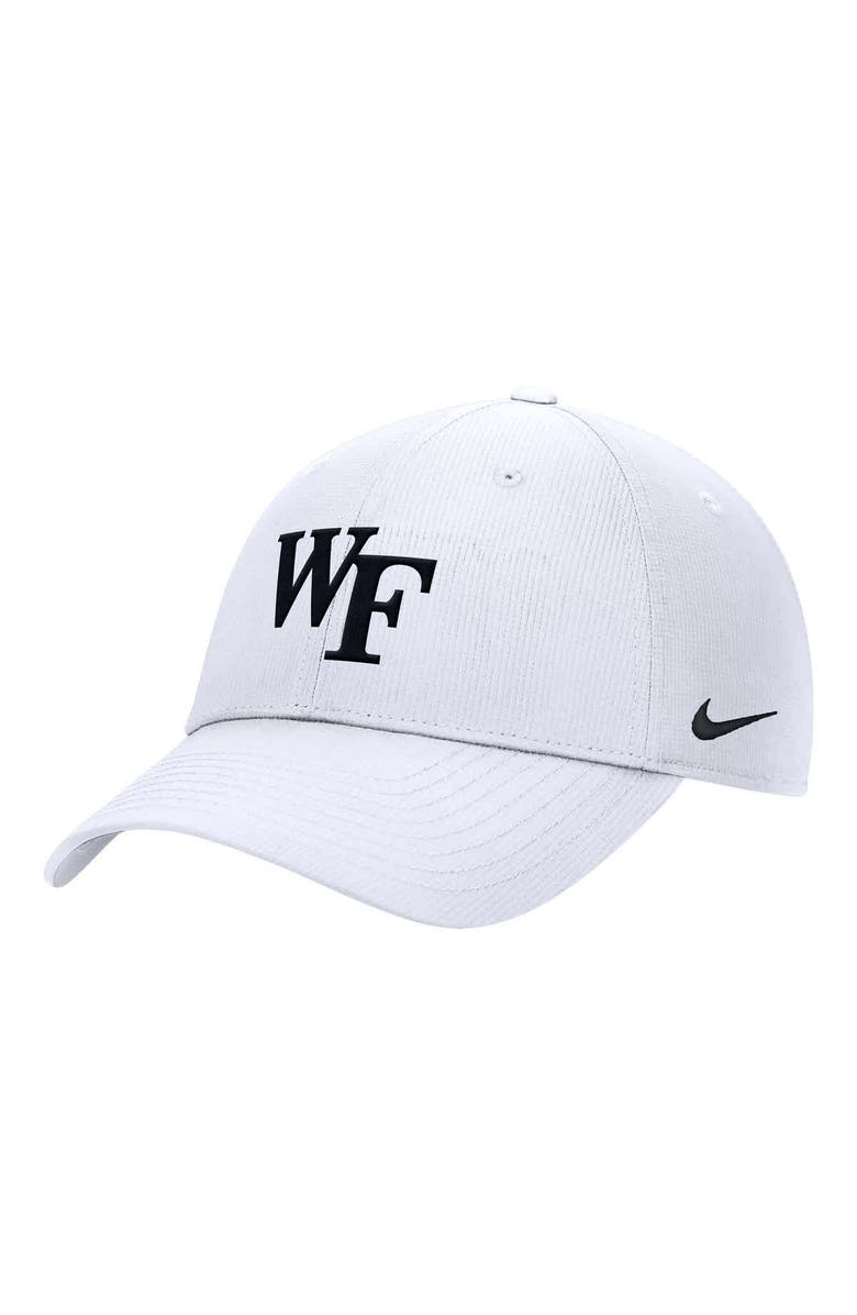 Nike Men's Nike White Wake Forest Demon Deacons 2025 On-Field Club Performance Adjustable Hat, Main, color, White