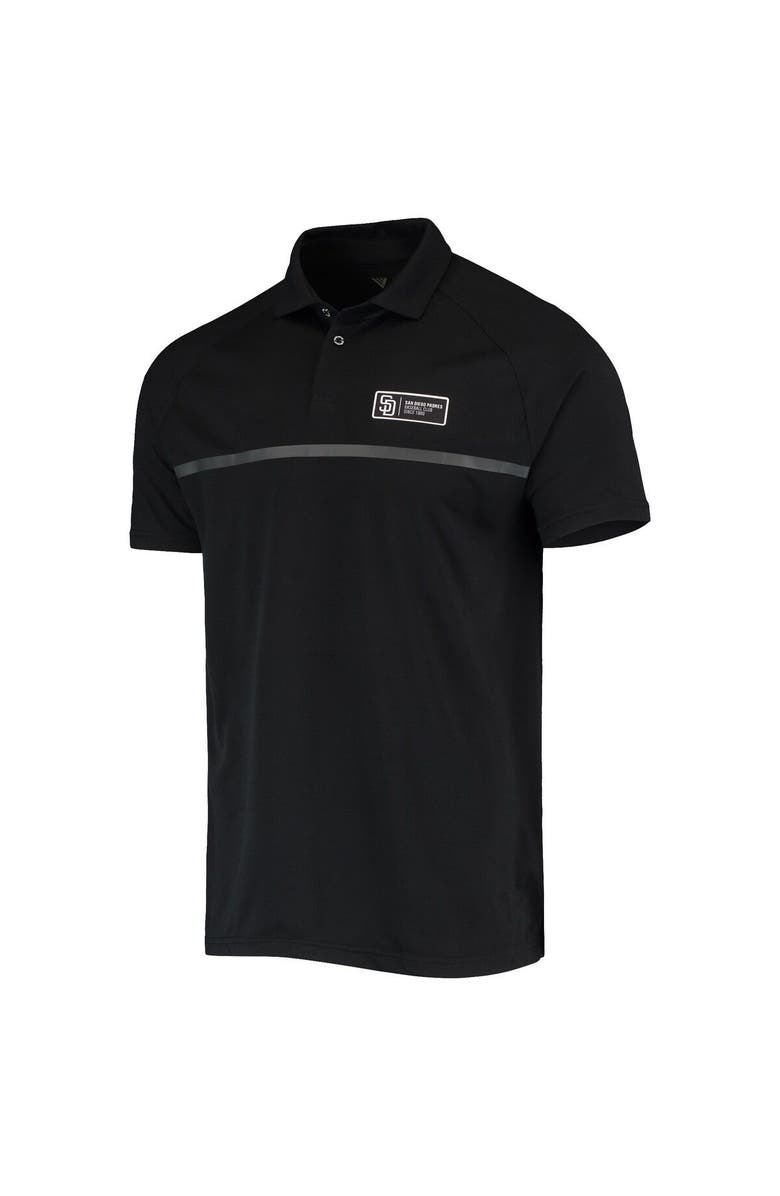 LEVELWEAR Men's Levelwear Black San Diego Padres Sector Raglan Polo, Alternate, color, Black