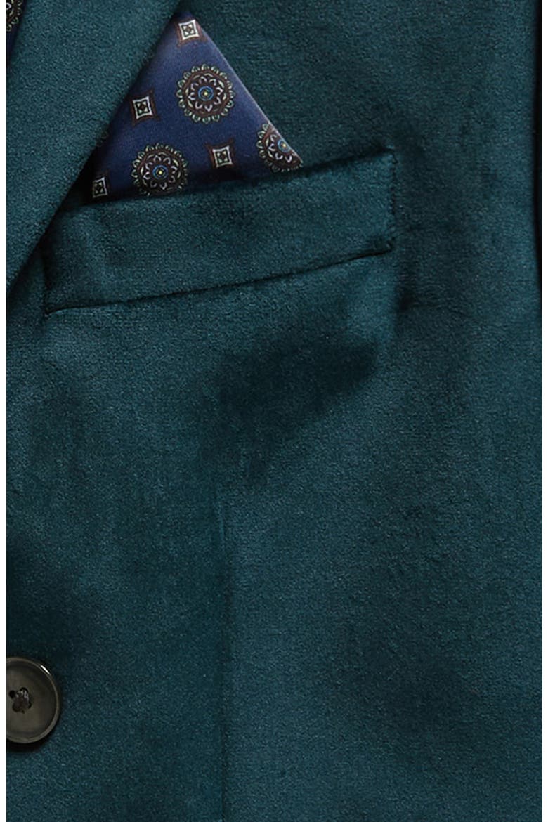 Kids' Evergreen Velveteen Dinner Jacket, Alternate, color, EMERALD