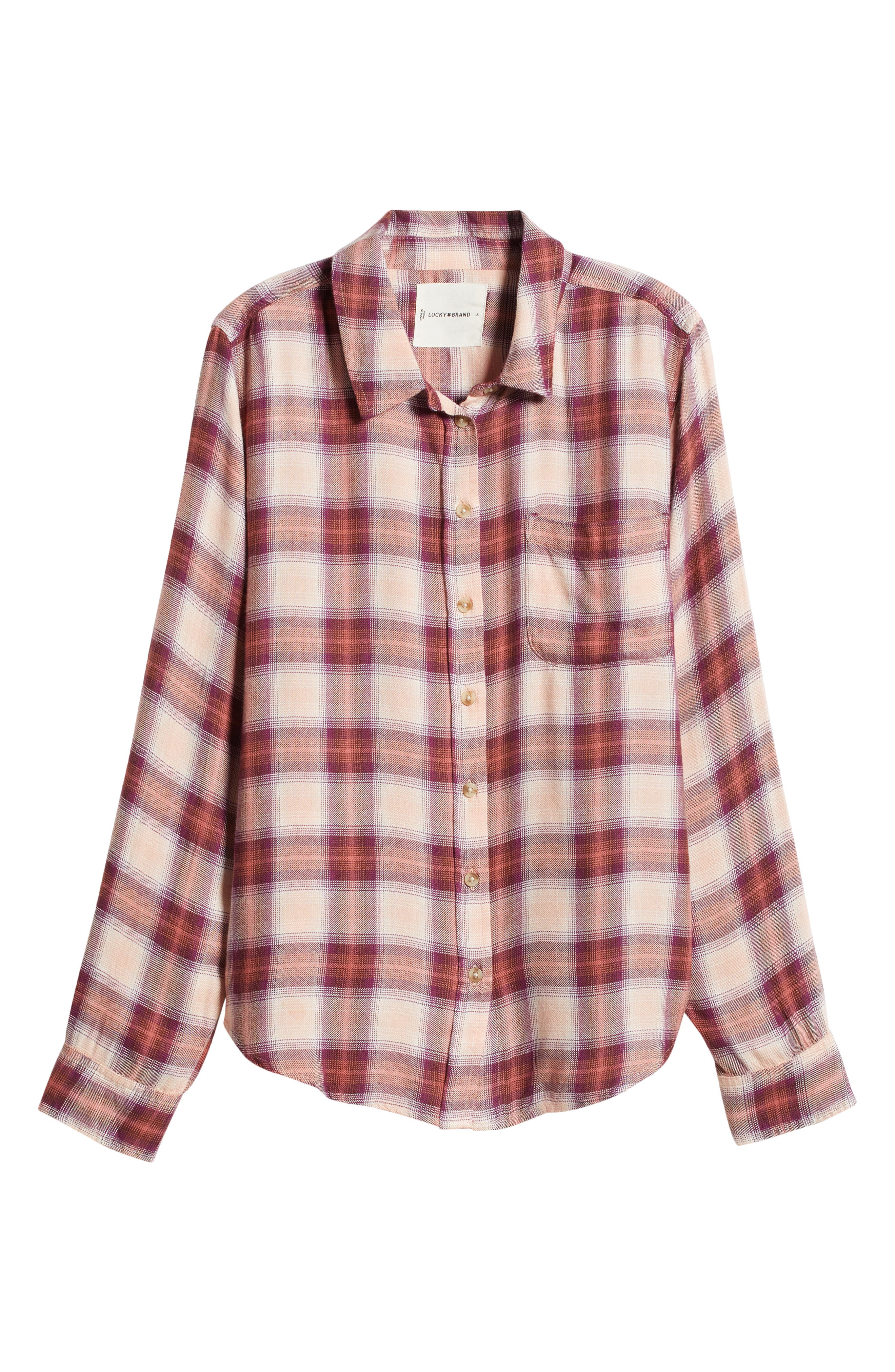 Cloud Plaid Boyfriend Shirt