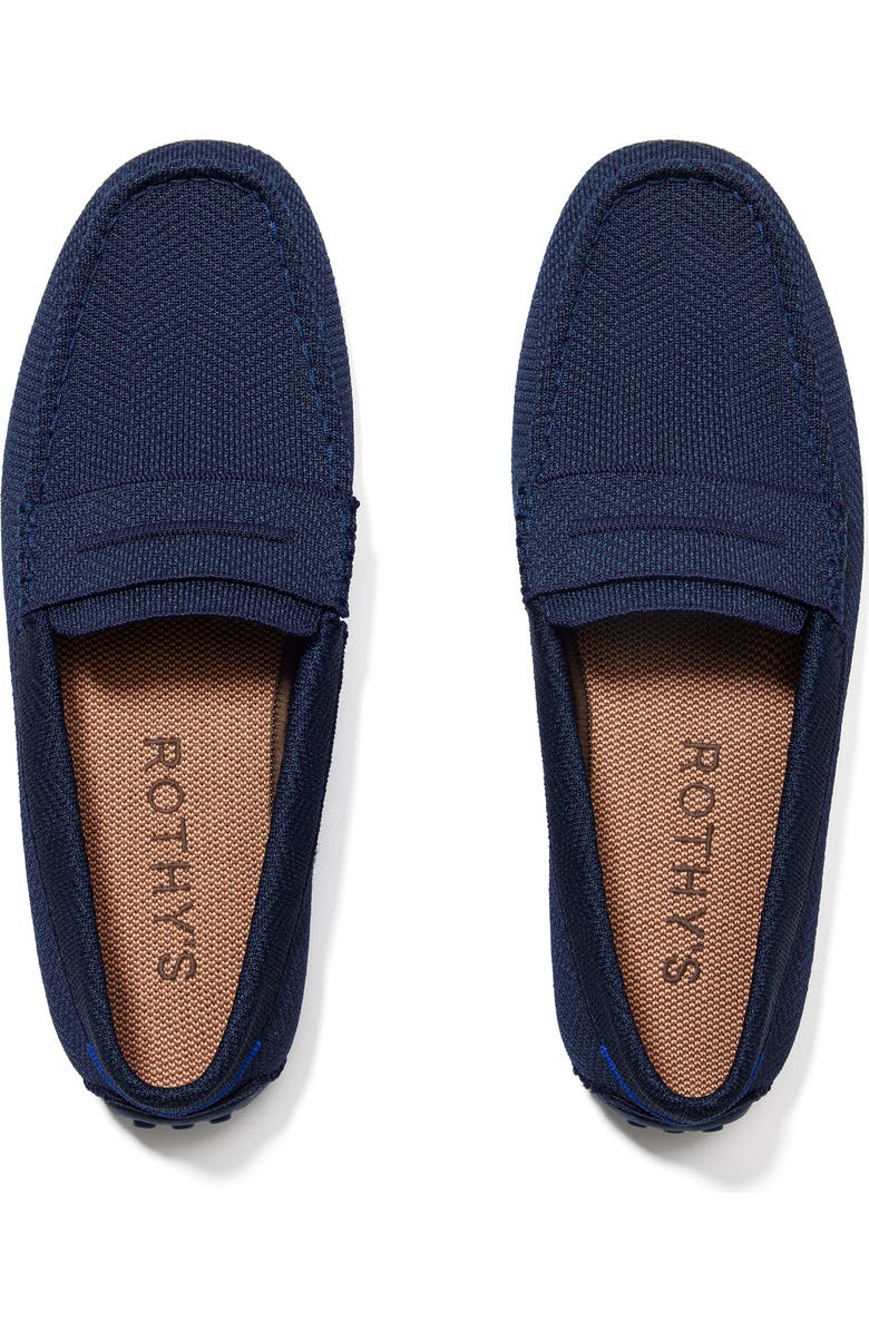 Rothy's The Driving Loafer, Main, color, Navy Herringbone
